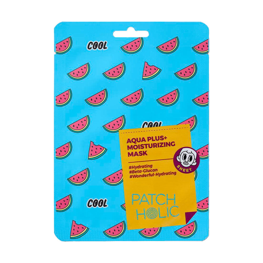 Зволожувальна тканинна маска для обличчя Patch Holic Aqua Plus+ Moisturizing Mask, 20 мл